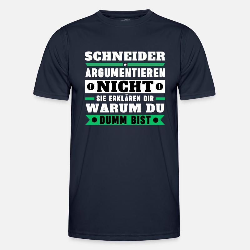 Schneider doesn't argue - Men's Functional T-Shirt - navy