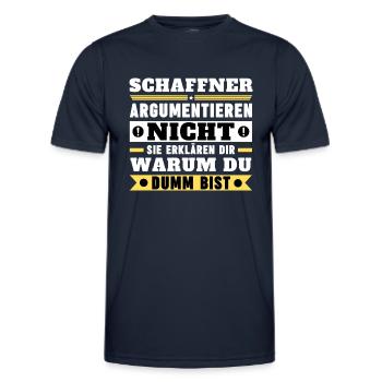 Les chefs d’orchestre ne se disputent pas - T-shirt sport Homme - bleu marine - Devant - AI Model Male 178 dark (178cm)