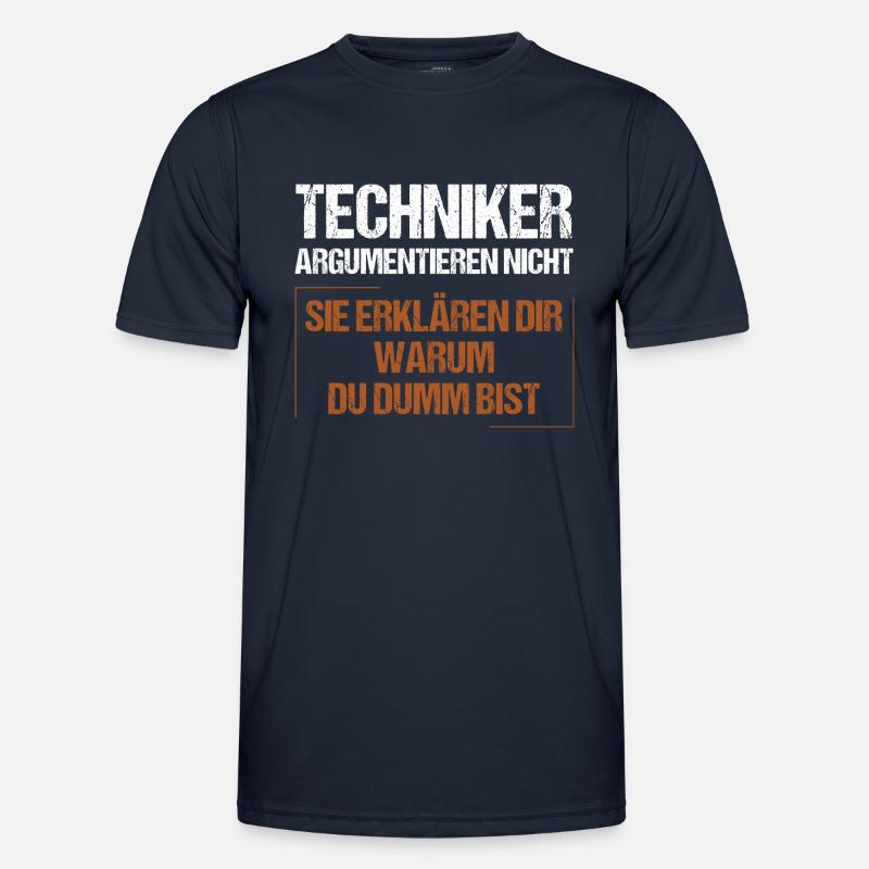 Technicians don't argue - Men's Functional T-Shirt - navy
