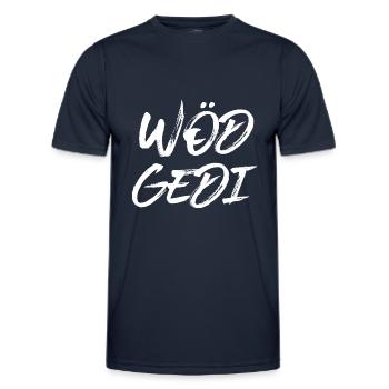 Wöd Gedi Bester Gedi sein Patenonkel fragen Taufe - Männer Funktions-T-Shirt - Navy - Vorne - AI Model Male 178 dark (178cm)