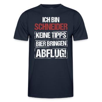 Je suis tailleur - apportez de la bière et partez - T-shirt sport Homme - bleu marine - Devant - AI Model Male 178 dark (178cm)