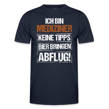 Je suis médecin - apporte de la bière et décolle - T-shirt sport Homme - bleu marine - Devant - AI Model Male 178 dark (178cm)