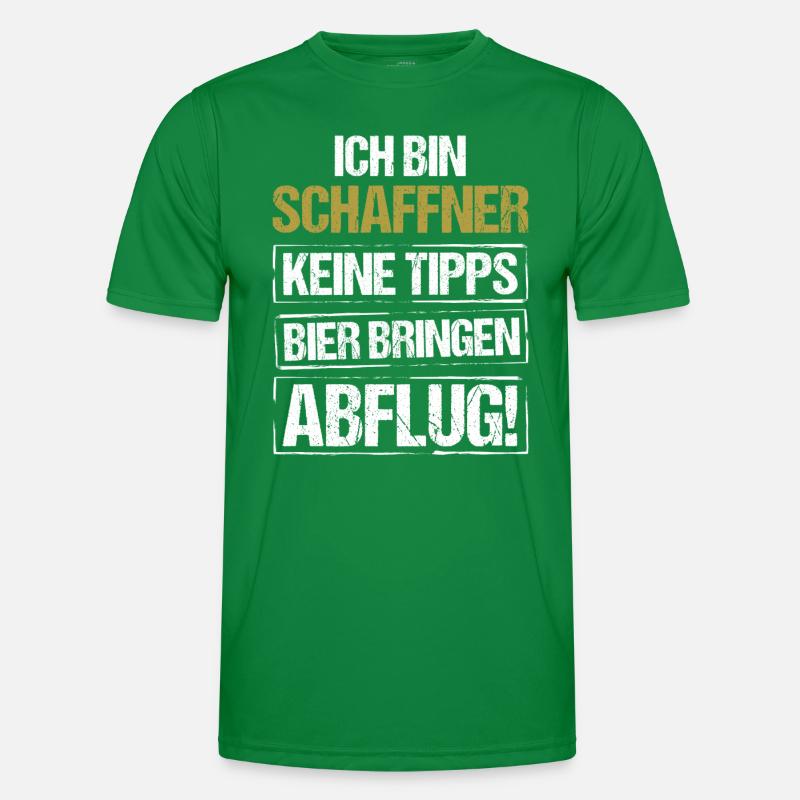 Ich bin Schaffner - Bier bringen und Abflug Männer Funktions-T-Shirt
