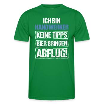 Je suis un artisan - apportez de la bière et partez - T-shirt sport Homme - vert - Devant - AI Model Male 178 dark (178cm)