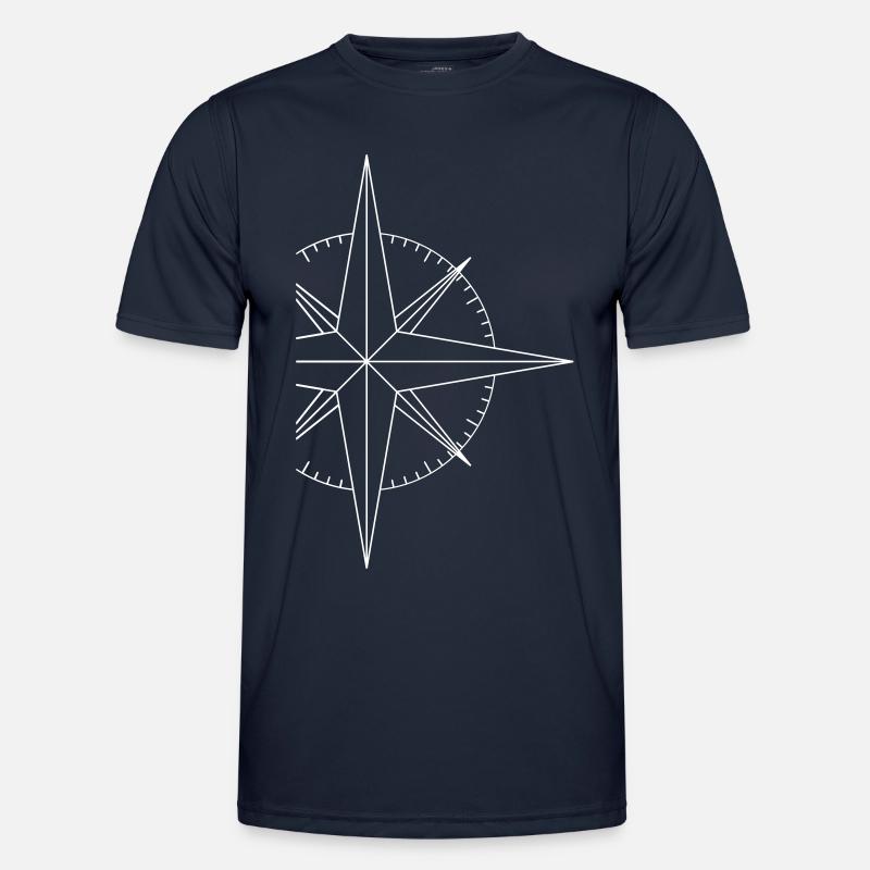 Simple Kompass - Männer Funktions-T-Shirt - Navy