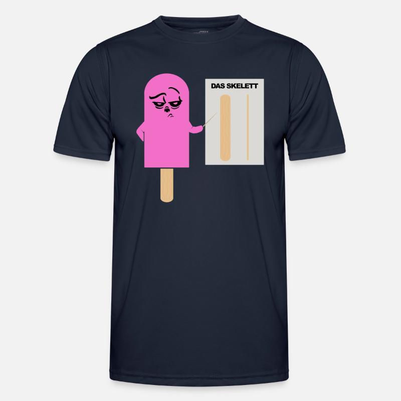 Das Skelett - Eis - Eis am Stil - Eis Anatomie - Männer Funktions-T-Shirt - Navy