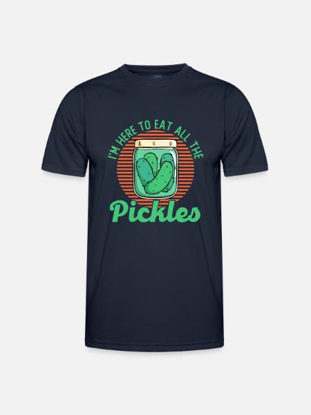 Ich bin hier, um alle Gurken zu essen Gurke - Männer Funktions-T-Shirt - Navy