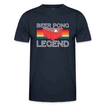 Beer Pong Legend | BeerPong Master Drinking Games - Men's Functional T-Shirt - navy - Front - AI Model Male 178 dark (178cm)