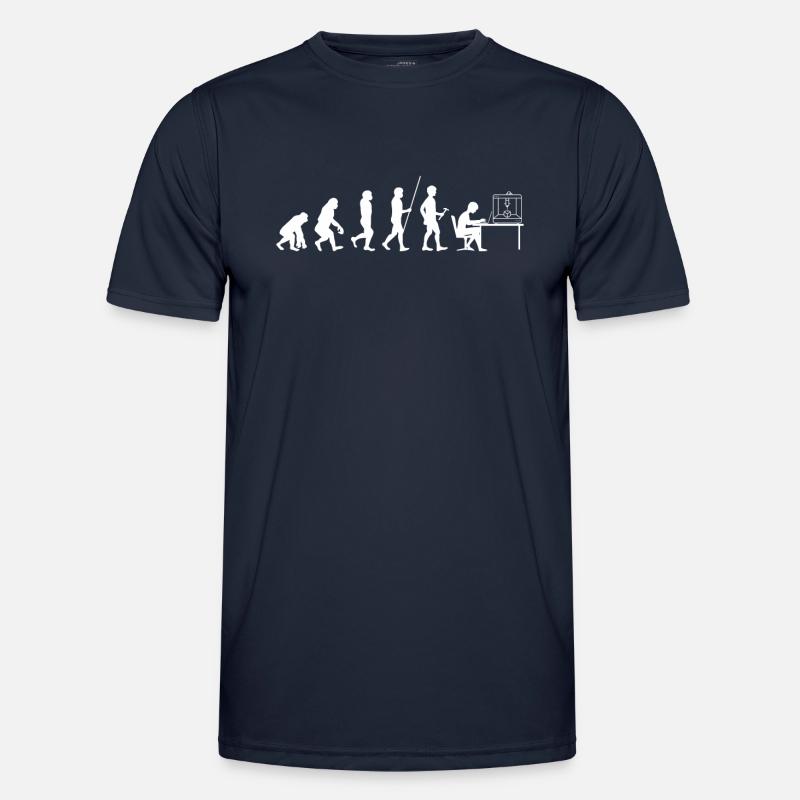 3D-Drucker Evolution | 3D-Druckmaschine Drucker - Männer Funktions-T-Shirt - Navy