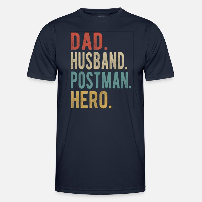 Postbote Papa Ehemann Held - Männer Funktions-T-Shirt - Navy