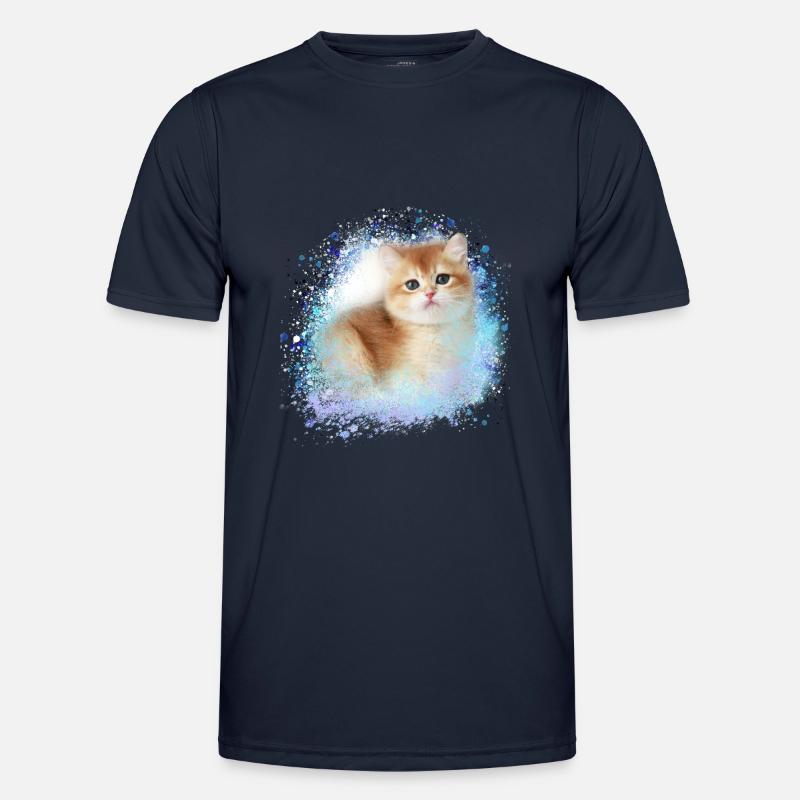 kitten,cat,kitten,graffiti,painting - Men's Functional T-Shirt - navy