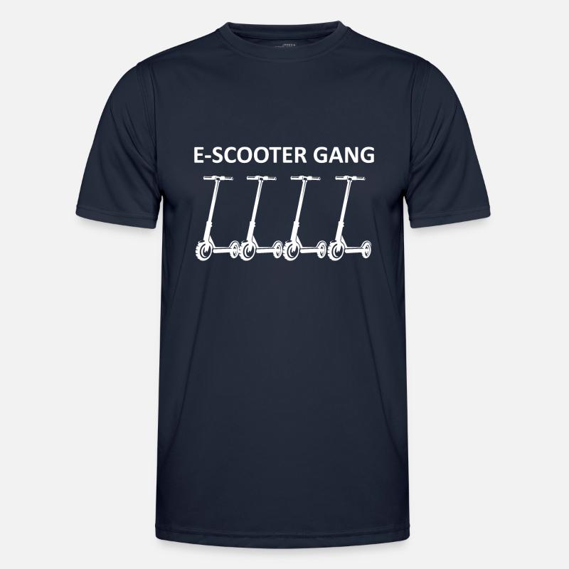 E-Scooter E-Roller Scooter - Männer Funktions-T-Shirt - Navy