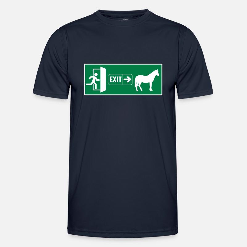 Exit raus zum pferd - Männer Funktions-T-Shirt - Navy