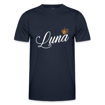 Luna Custom Name für Frauen Kinder Kleinkinder - Luna - Männer Funktions-T-Shirt - Navy - Vorne - AI Model Male 178 dark (178cm)