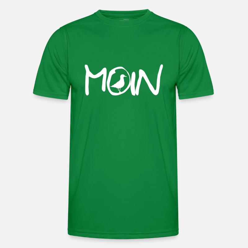 Moin mit Möwe Männer Funktions-T-Shirt