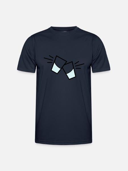 vodka glas - Männer Funktions-T-Shirt - Navy