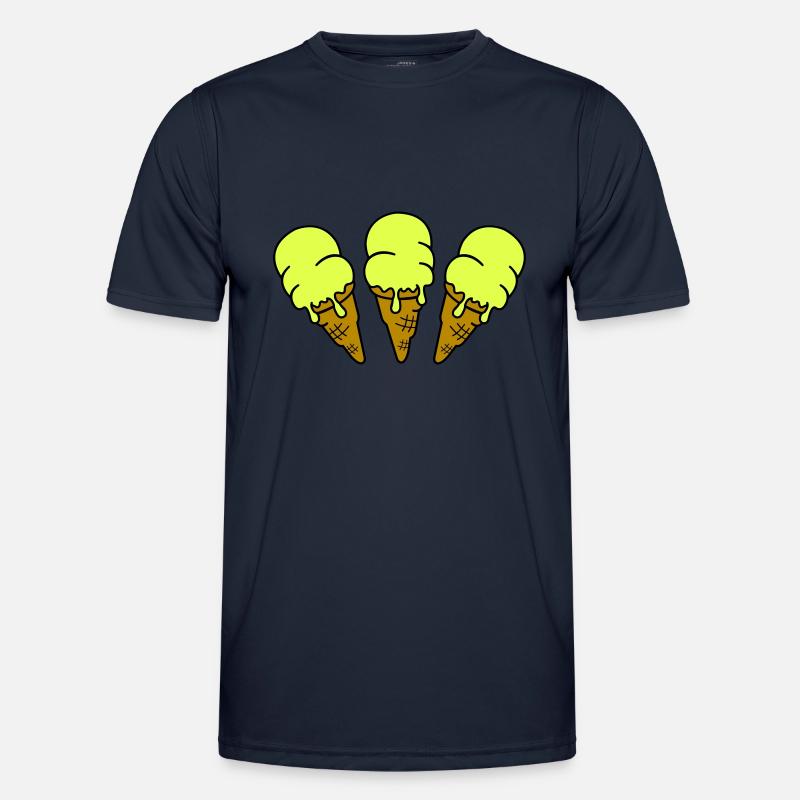 eis eiscreme 3 - Männer Funktions-T-Shirt - Navy