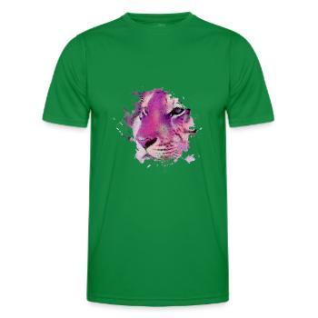 tigre, chat sauvage, bleu, peinture, graffiti, rose - T-shirt sport Homme - vert - Devant - AI Model Male 178 dark (178cm)
