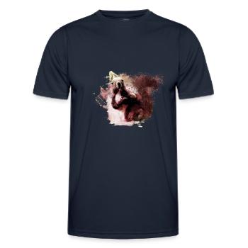 Eichhörnchen, bunt,malerei,graffiti, hörnchen,rosa - Männer Funktions-T-Shirt - Navy - Vorne - AI Model Male 178 dark (178cm)