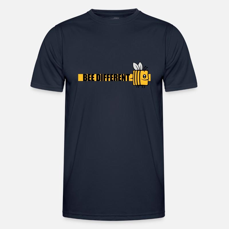 bee different Spruch Zitat - Männer Funktions-T-Shirt - Navy