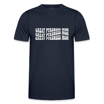 Great Pyrenees Mom - Männer Funktions-T-Shirt - Navy - Vorne - AI Model Male 178 dark (178cm)