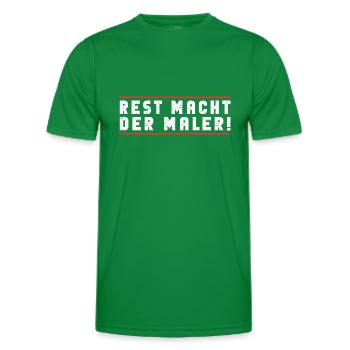 REST MACHT DER MALER - Männer Funktions-T-Shirt - Kelly Green - Vorne - AI Model Male 178 dark (178cm)