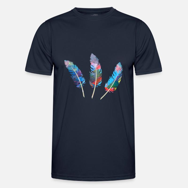federn,bunt,feder,graffiti Männer Funktions-T-Shirt