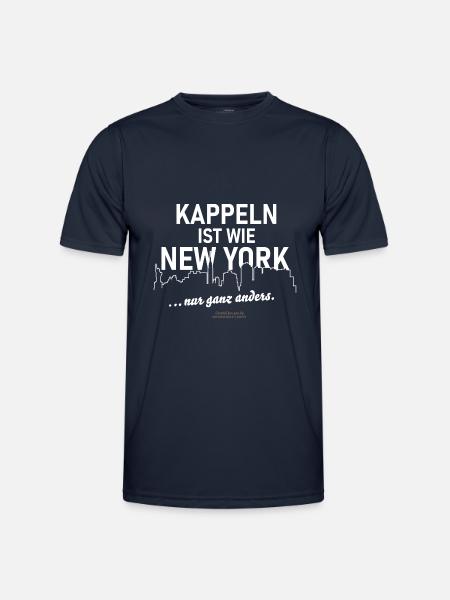 Kappeln ist wie New York - Männer Funktions-T-Shirt - Navy