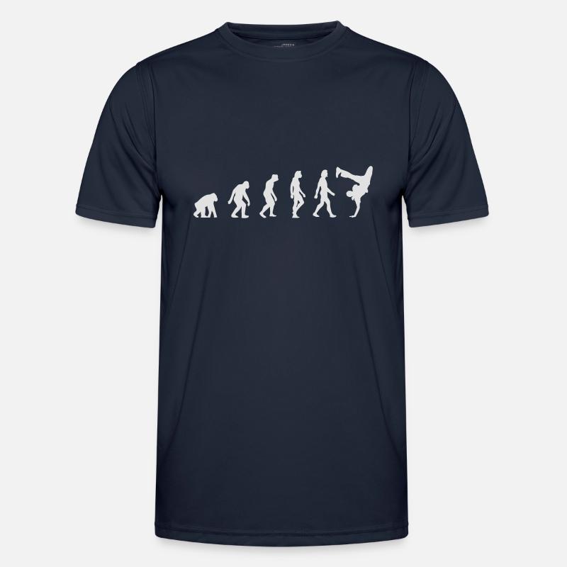 Die Evolution des Breakdancing Männer Funktions-T-Shirt
