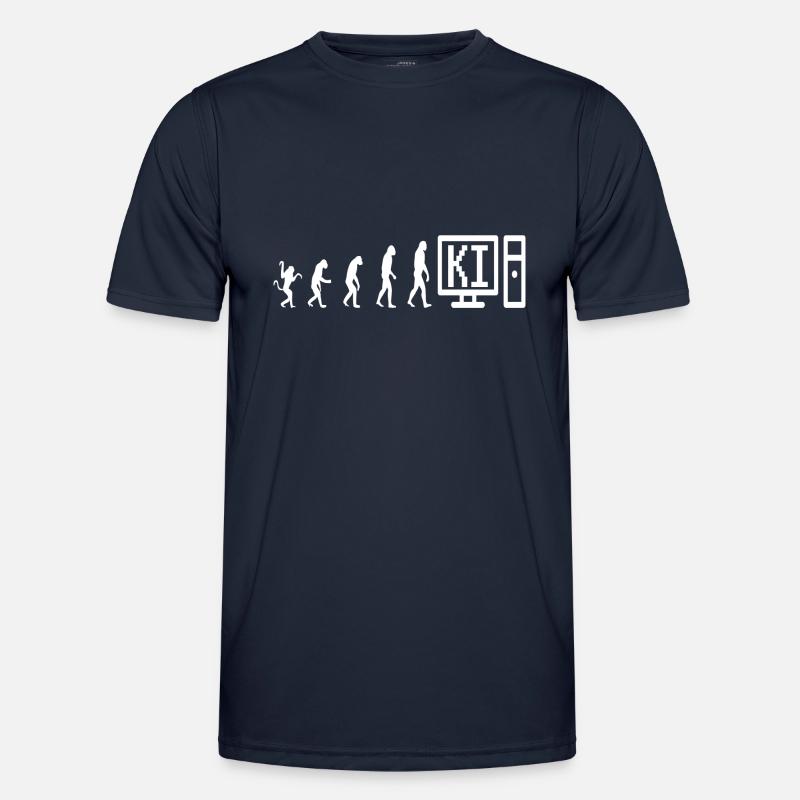 Informatik Computer Evolution Gaming - Männer Funktions-T-Shirt - Navy