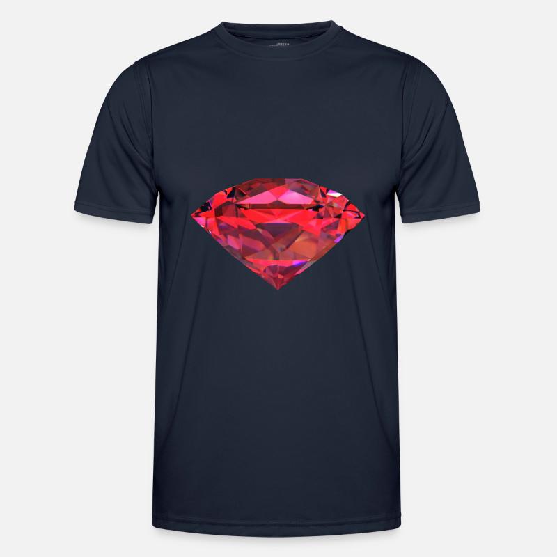 Rötlicher Rubin Männer Funktions-T-Shirt