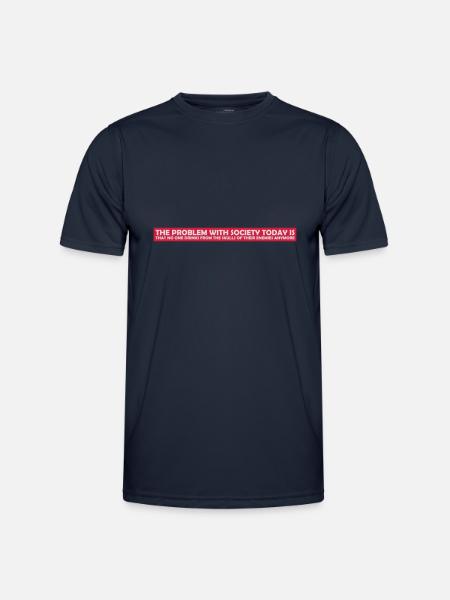 drinks from enemies skulls - Men's Functional T-Shirt - navy