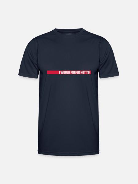 I prefer not to - Men's Functional T-Shirt - navy