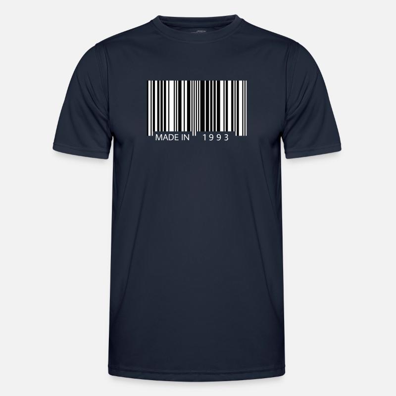 Made in 1993 Barcode Gift - Men's Functional T-Shirt - navy