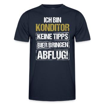 Je suis pâtissier - apporte de la bière et décolle - T-shirt sport Homme - bleu marine - Devant - AI Model Male 178 dark (178cm)