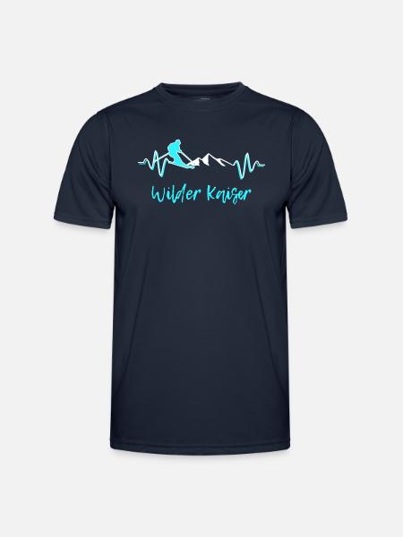 Skifahren Wilder Kaiser - Männer Funktions-T-Shirt - Navy