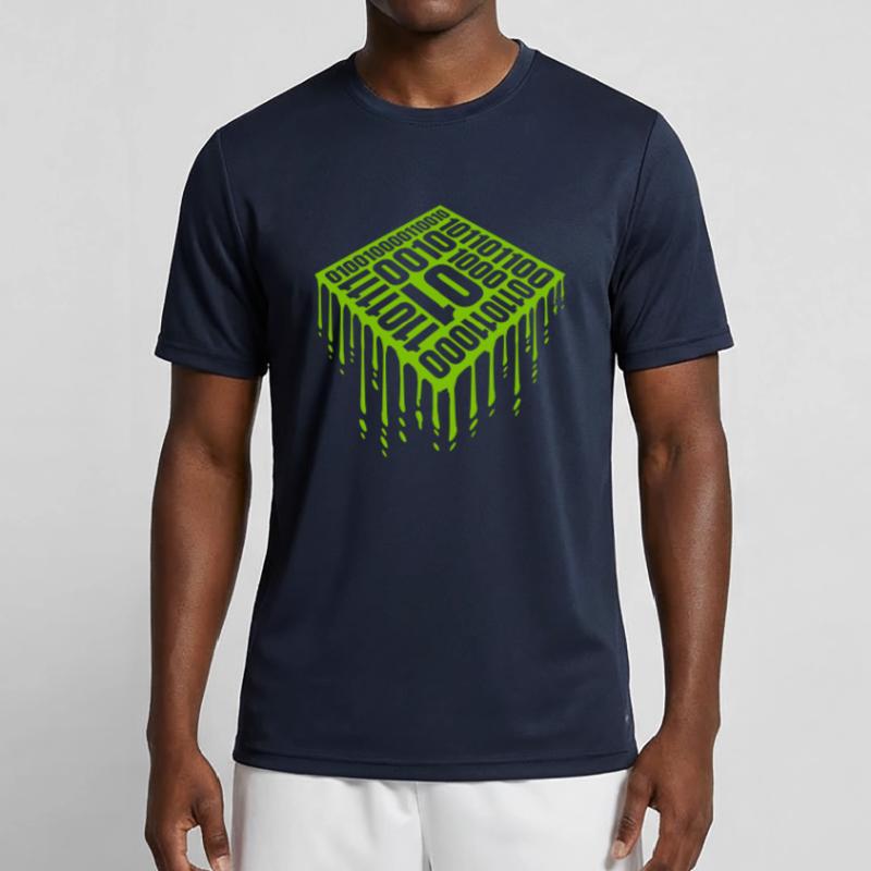Langage de programme de code binaire T-shirt sport Homme