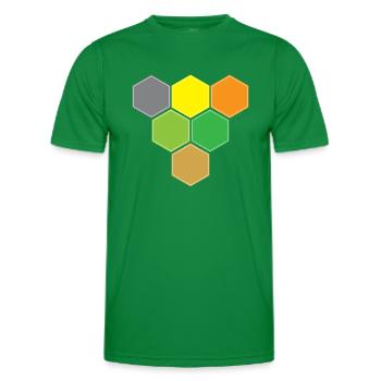 Hexagones contre victoire - T-shirt sport Homme - vert - Devant - AI Model Male 178 dark (178cm)