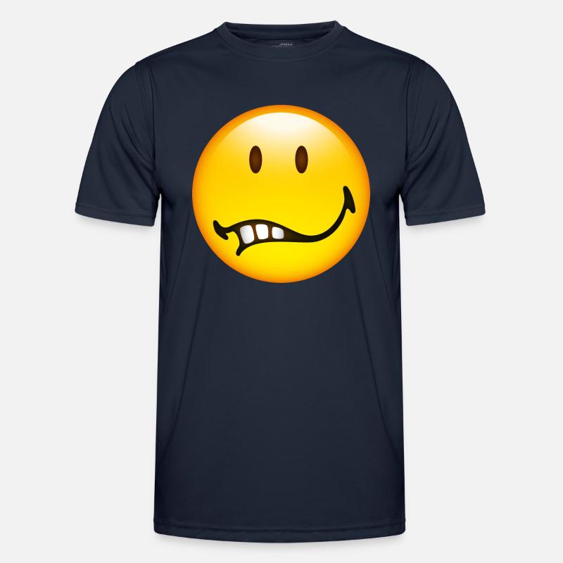 Smiley Glossy Doubt Männer Funktions-T-Shirt