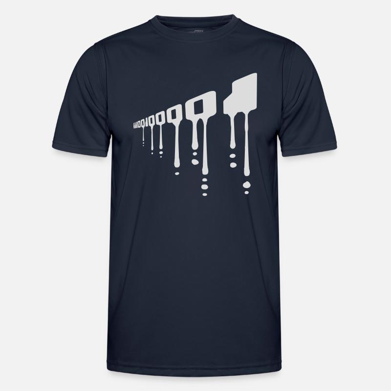 Binär Code Programm Sprache - Männer Funktions-T-Shirt - Navy