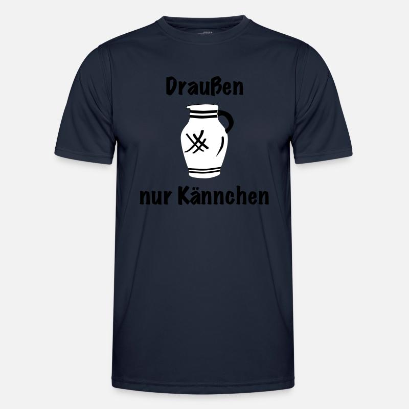 Draussen nur Kännchen #BembelDesigns #FFM - Männer Funktions-T-Shirt - Navy