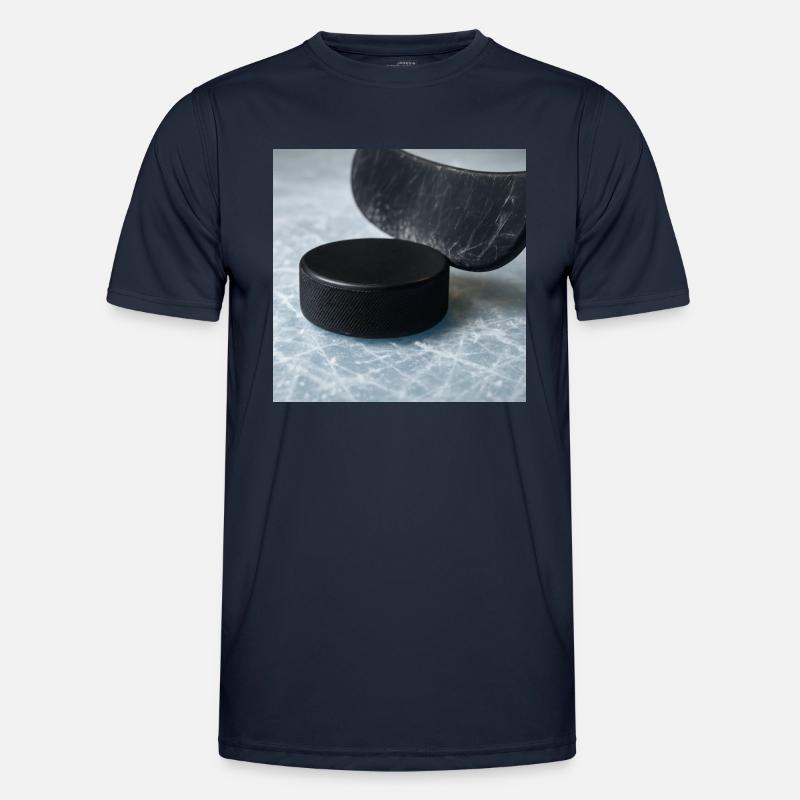 Eishockey - Schläger und Puck Männer Funktions-T-Shirt