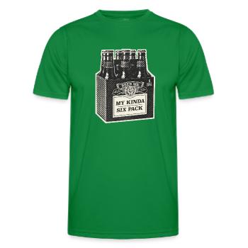 My Kinda Six Pack - Männer Funktions-T-Shirt - Kelly Green - Vorne - AI Model Male 178 dark (178cm)