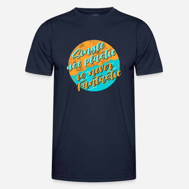 Avoid plastic - Men's Functional T-Shirt - navy