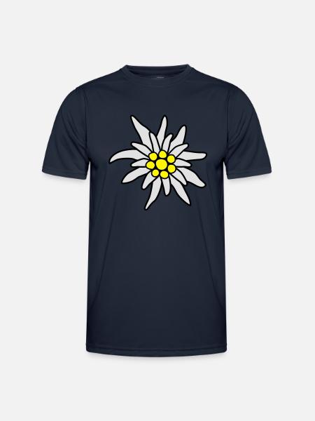 Edelweiss fleur - T-shirt sport Homme - bleu marine