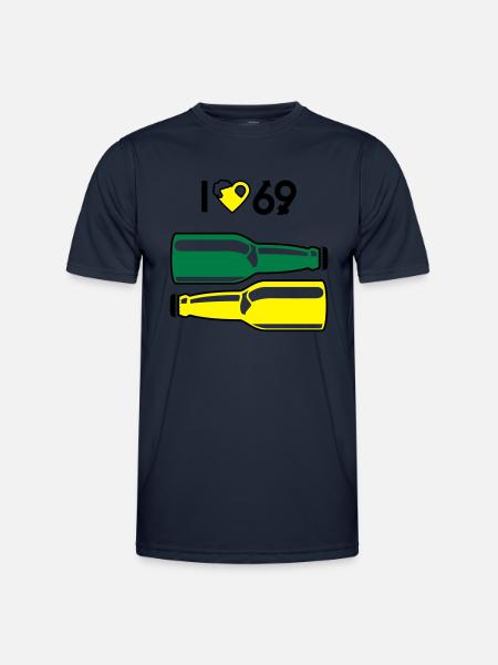 I love 69 - Men's Functional T-Shirt - navy