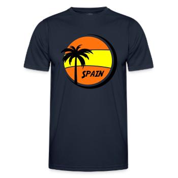 Espagne - T-shirt sport Homme - bleu marine - Devant - AI Model Male 178 dark (178cm)