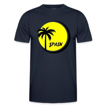 Espagne - T-shirt sport Homme - bleu marine - Devant - AI Model Male 178 dark (178cm)