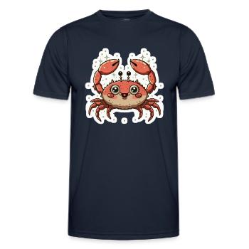 Crab Lover - Men's Functional T-Shirt - navy - Front - AI Model Male 178 dark (178cm)
