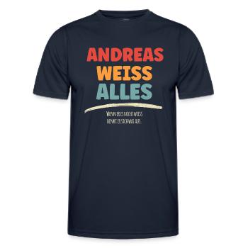 Andreas weiss Alles - Männer Funktions-T-Shirt - Navy - Vorne - AI Model Male 178 dark (178cm)
